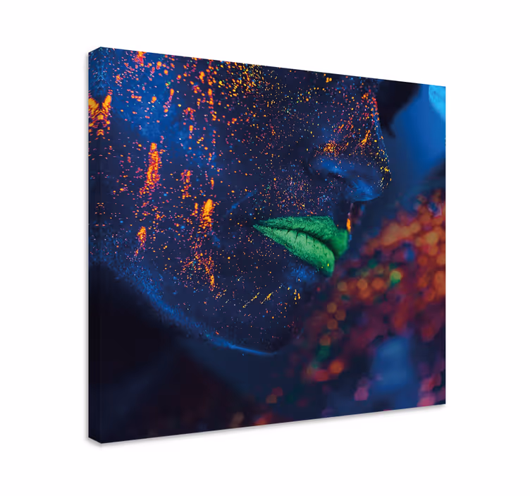 Cuadro artístico arte de cara brillante - TenVinilo