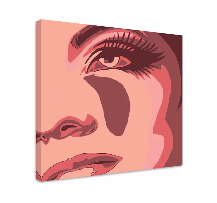 Cuadro de personas retrato de cara impactante - TenVinilo