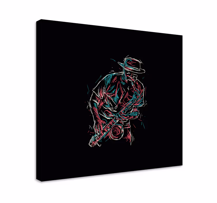 Cuadro musical saxofonista - TenVinilo