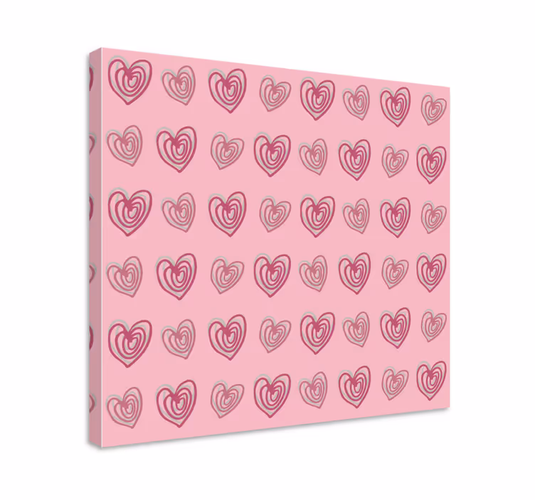 Cuadro frase motivadora diseño de patrones de corazones - TenVinilo