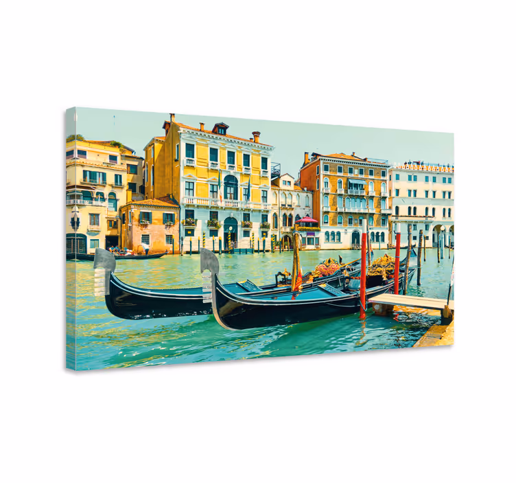 Cuadro 3d Canales de aquarella venecia - TenVinilo