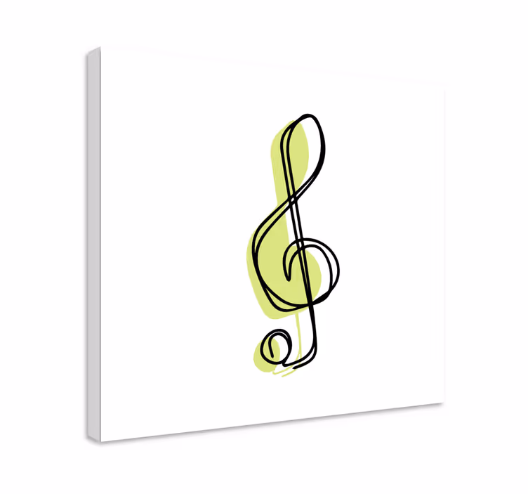 Cuadro musical Diseño lindo de la nota musical minimalista - TenVinilo