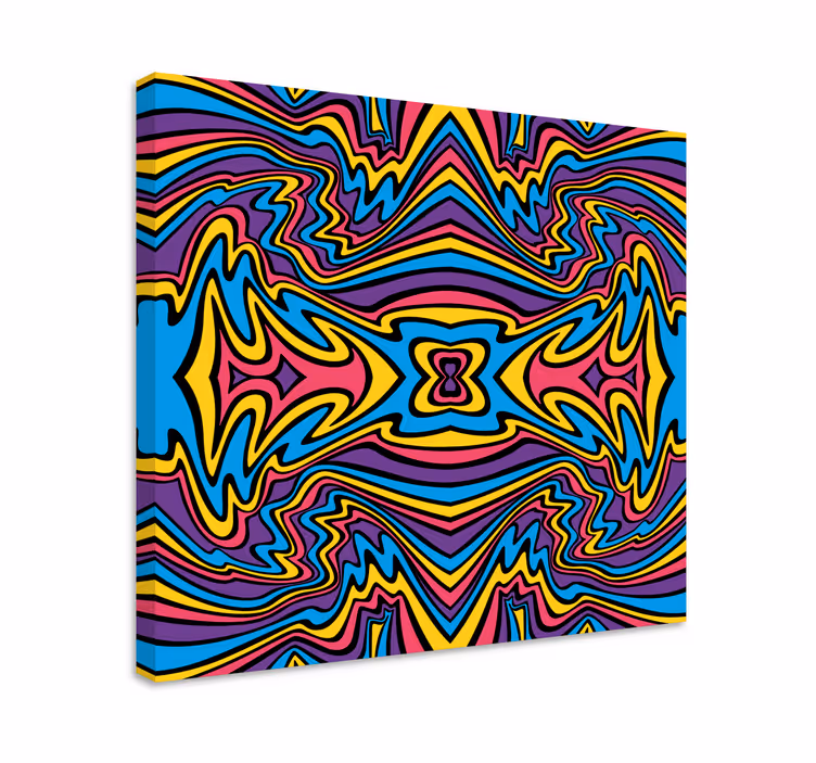 Cuadro en arte Colores vivos líneas maravillosas - TenVinilo