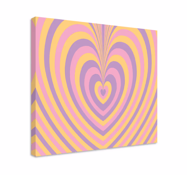 Cuadro en arte Corazón maravilloso psicodélico - TenVinilo