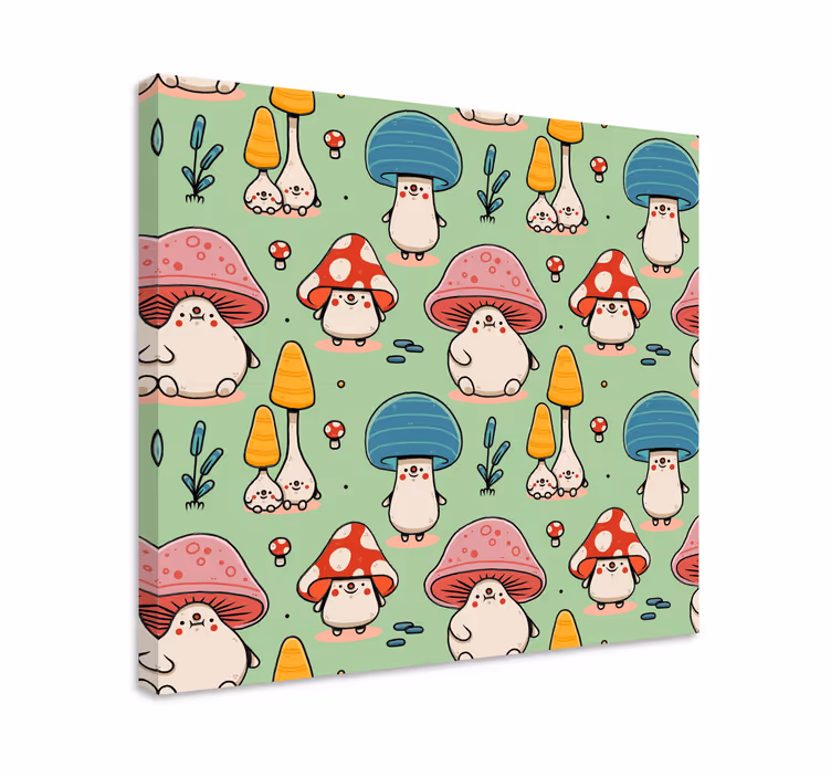 Cuadro plantas Setas de dibujos animados lindo - TenVinilo