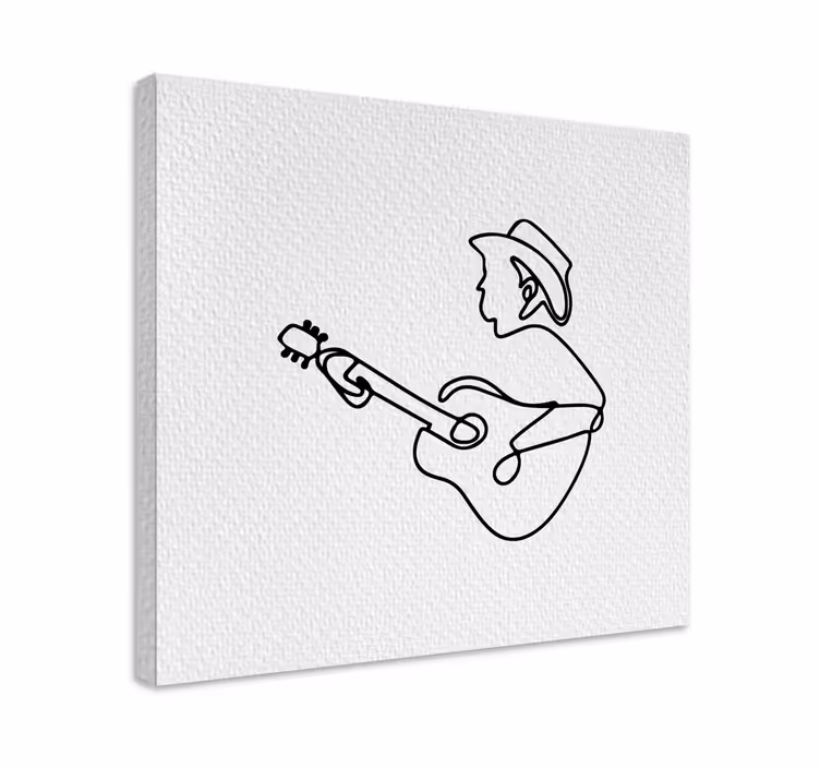 Cuadro musical vaquero tocando la guitarra - TenVinilo