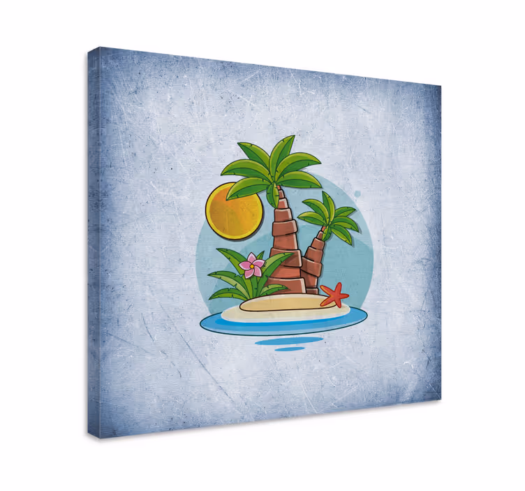 Cuadro moderno Fondo floral de verano de la selva - TenVinilo