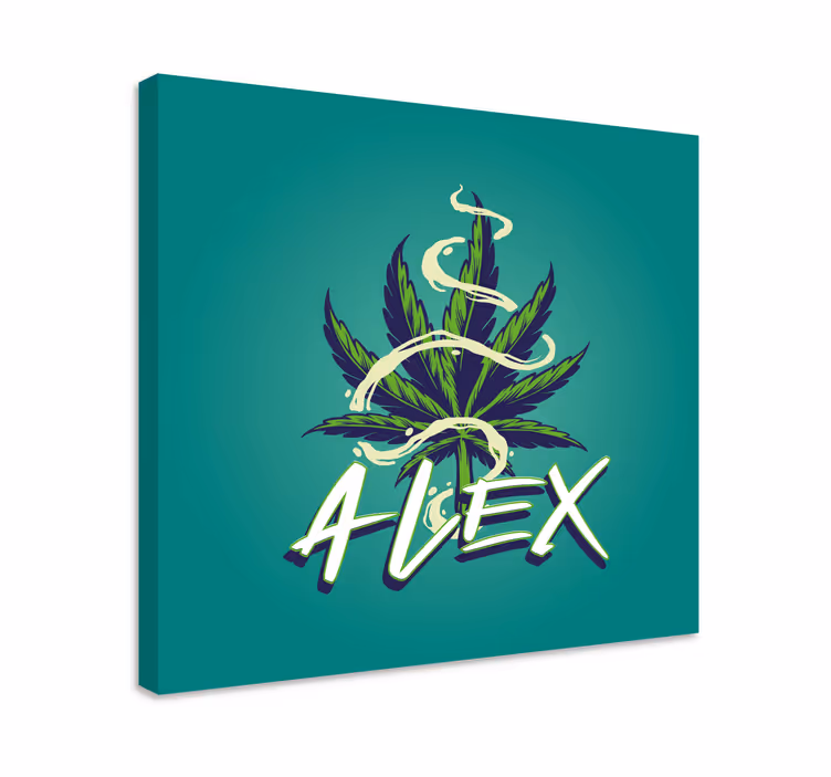 Cuadro personalizable Graffiti de ilustración de cannabis - TenVinilo