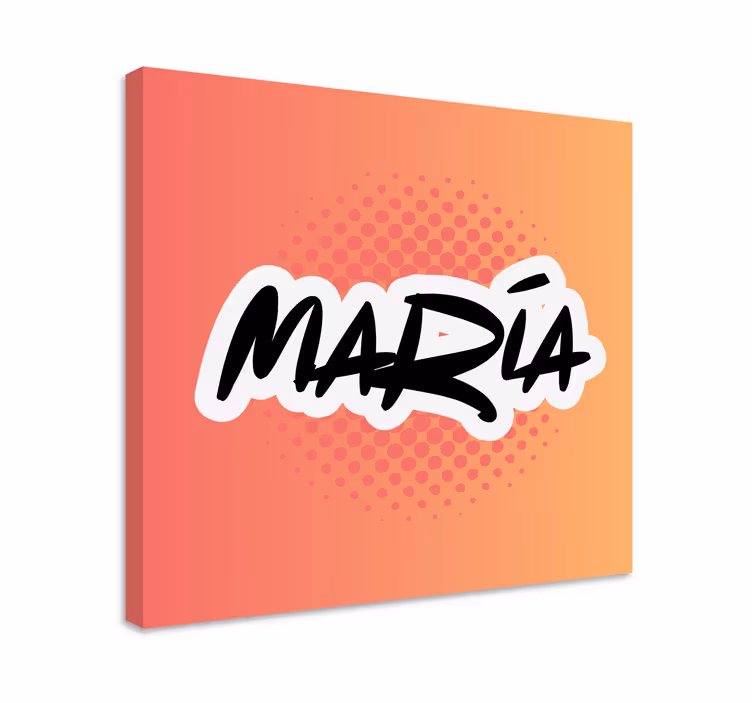 Cuadro personalizable Nombre de graffiti degradado de color - TenVinilo