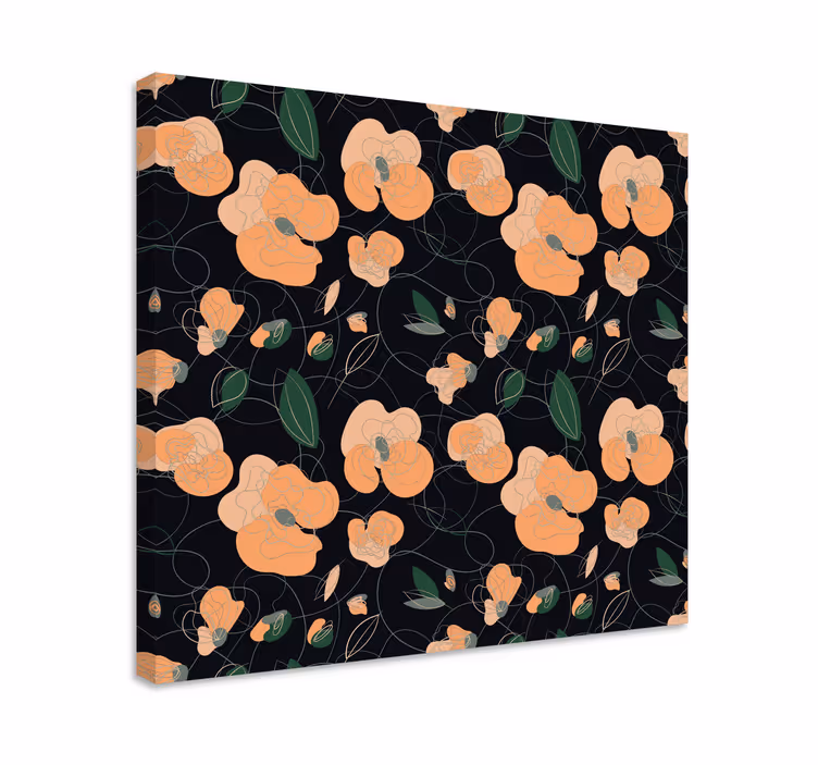 Cuadro de flores motivo floral elegante - TenVinilo