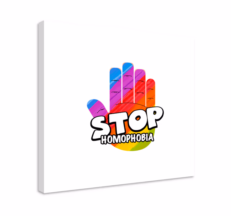 Cuadro frase detener la homofobia - TenVinilo