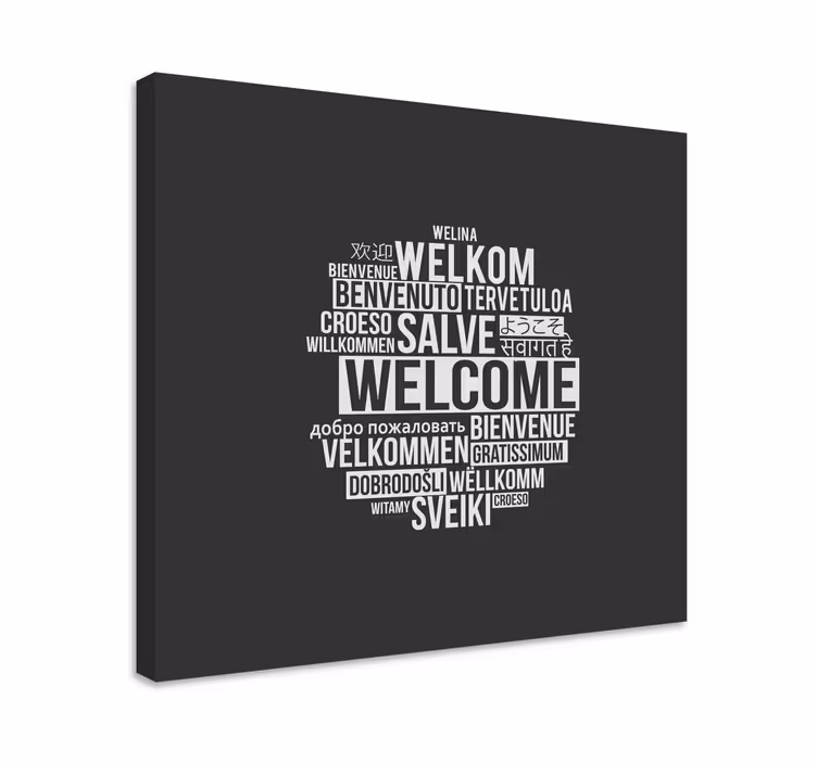 Cuadro frase bienvenido a tu hogar con estilo - TenVinilo