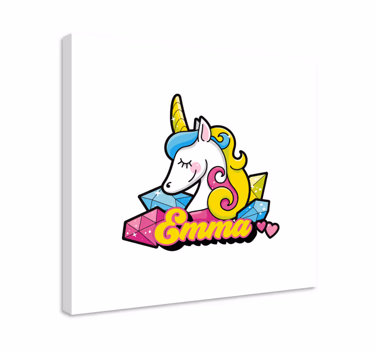 Cuadro de unicornios unicornio con gemas - TenVinilo