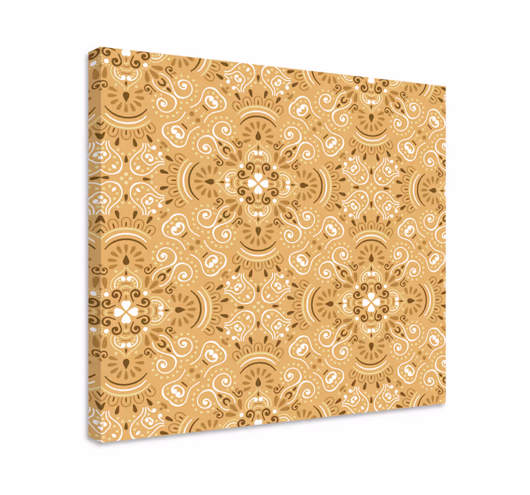 Cuadro vintage Patrón ornamental beige vintage - TenVinilo