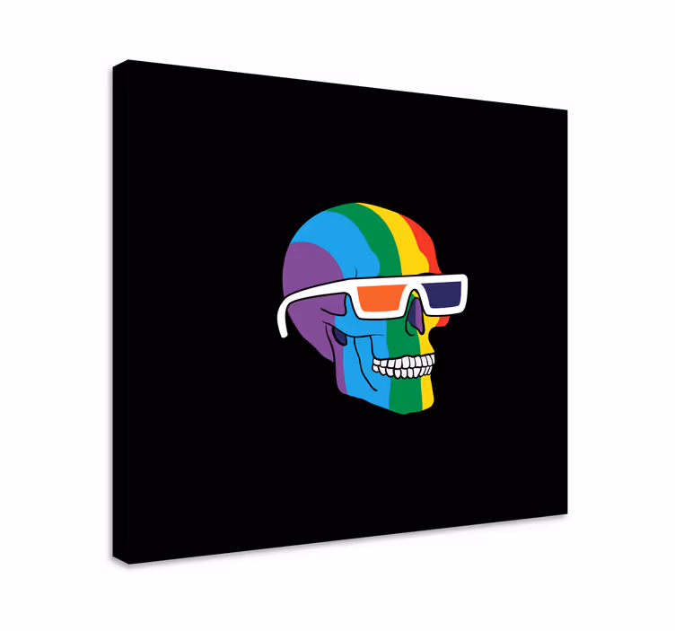 Cuadro casa Calavera de color lgbt - TenVinilo