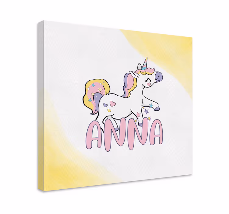 Cuadro de unicornios personaje de unicornio feliz - TenVinilo