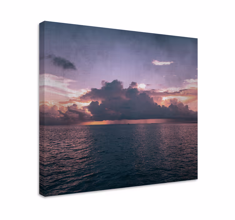 Cuadro paisajes océano tranquilo al anochecer - TenVinilo
