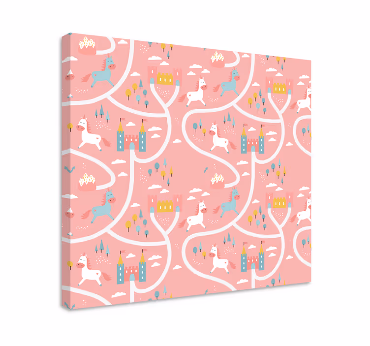 Cuadro ciervos viaje de los unicornios juguetones - TenVinilo
