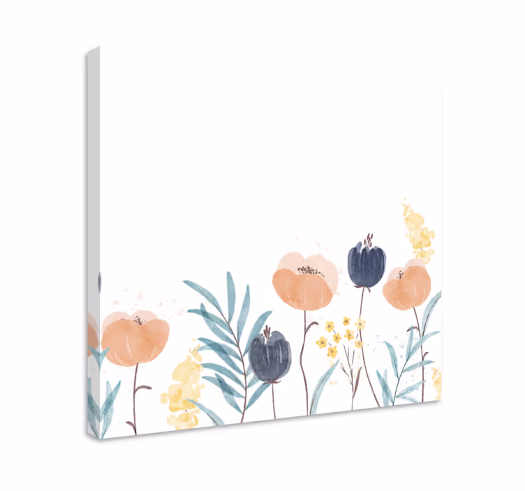Cuadro de flores arreglo de botones florales - TenVinilo