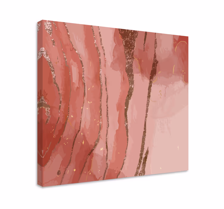 Cuadro abstracto Acuarela rosa brillante - TenVinilo