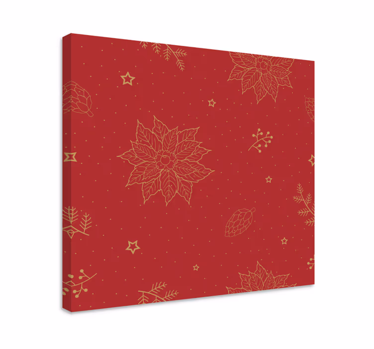Cuadro de navidad Patrón de flores vintage - TenVinilo
