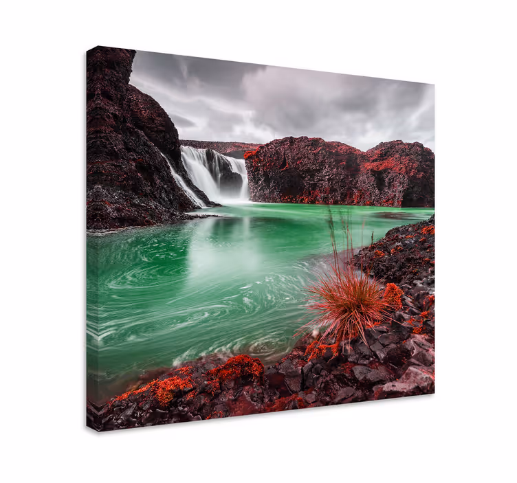 Cuadro paisajes Cascada del oasis del desierto - TenVinilo