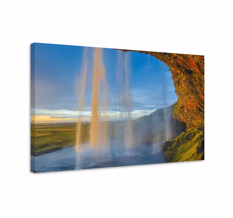 Cuadro paisajes Paisaje de cascada islandia - TenVinilo