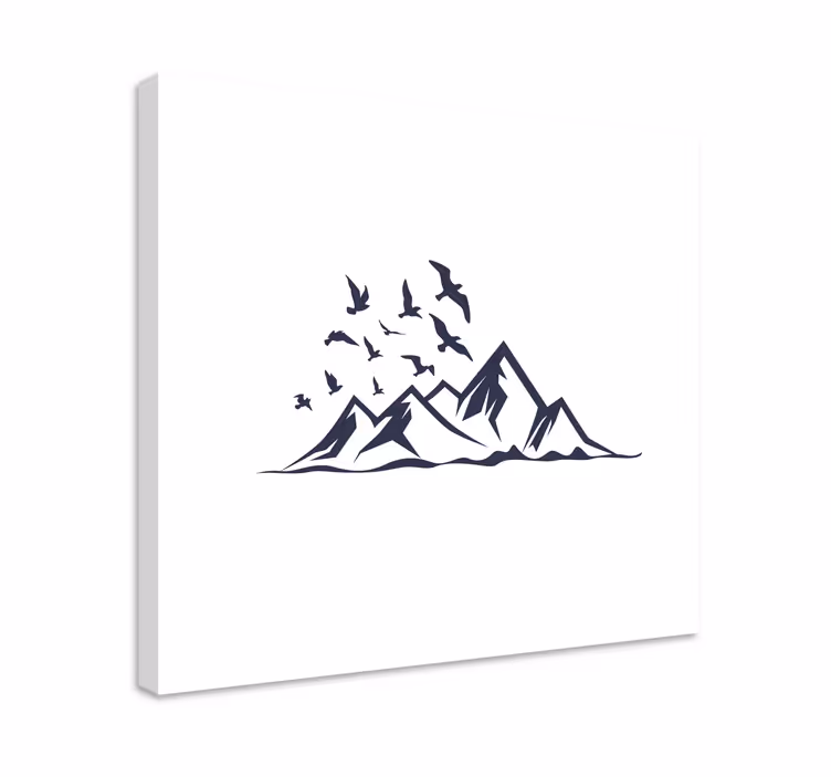 Cuadro paisajes silueta de cordillera - TenVinilo