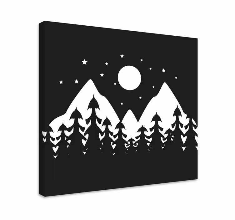 Cuadro paisajes escena del bosque de montaña - TenVinilo