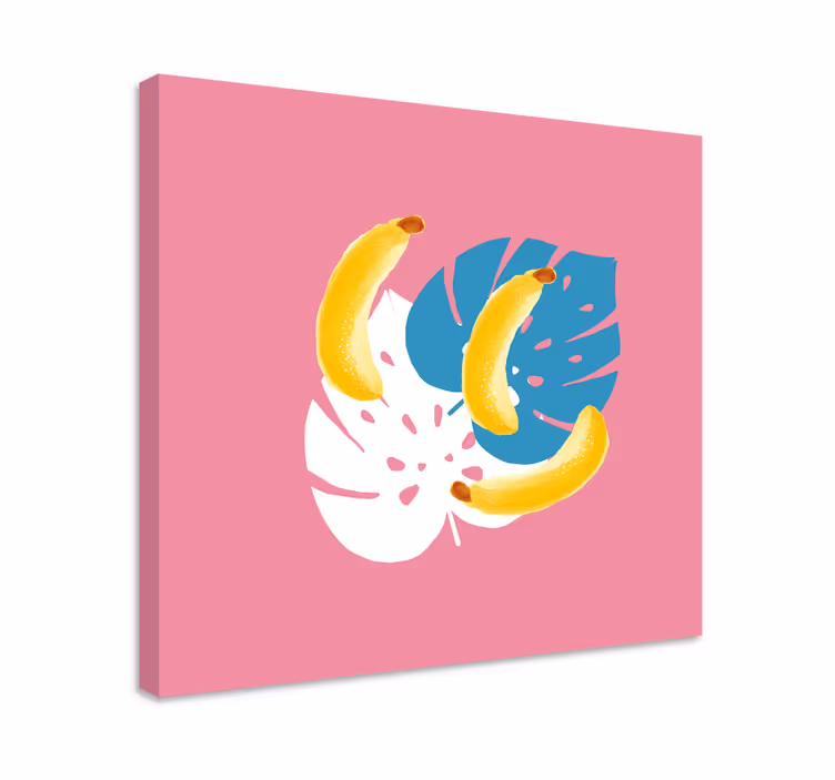 Cuadro bodegones exhibición de plátanos tropicales - TenVinilo