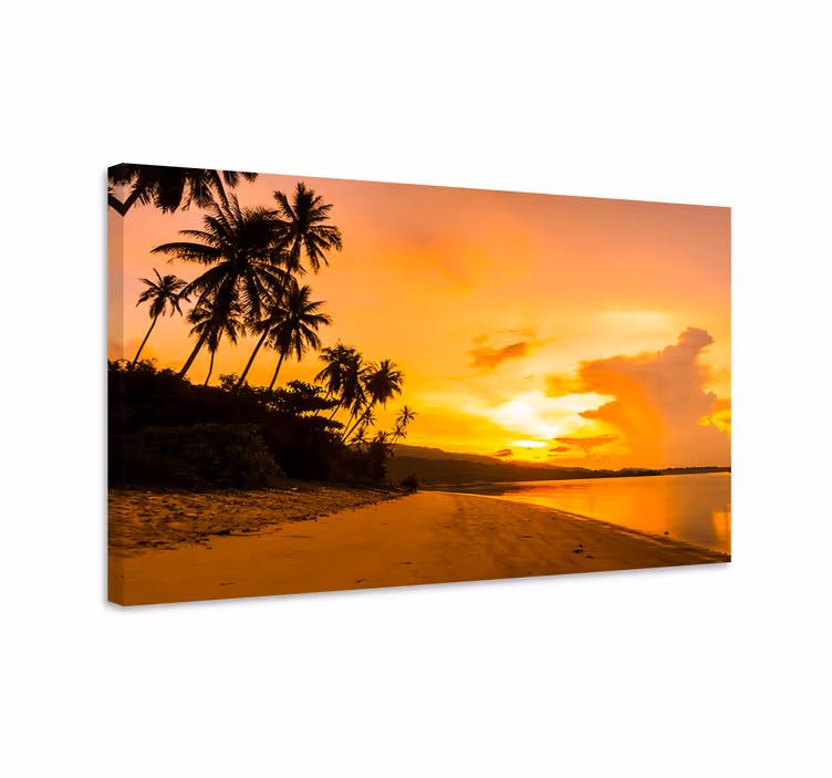 Cuadro paisajes Colores estéticos del atardecer tropical - TenVinilo