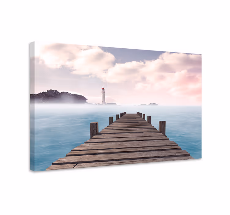 Cuadro paisajes Muelle de madera fotografía estética - TenVinilo