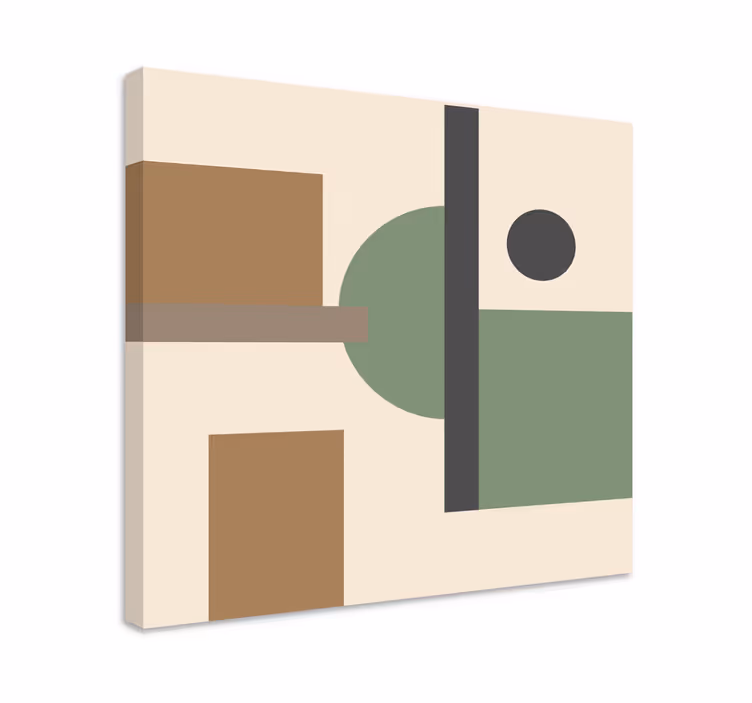 Cuadro moderno Colores naturales arte geométrico - TenVinilo