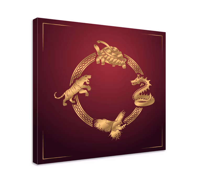 Cuadro animales círculo de criaturas míticas - TenVinilo