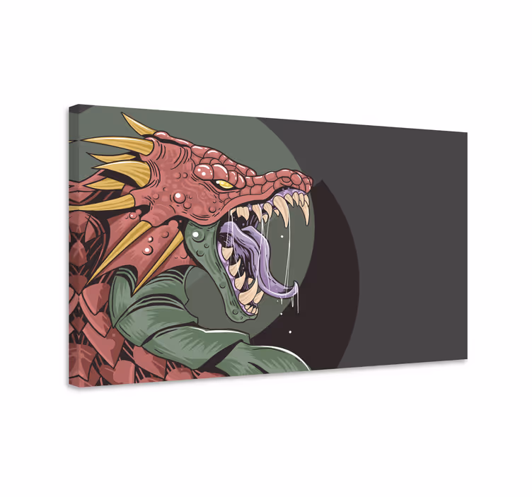 Cuadro de dinosaurios criatura dragón feróz - TenVinilo