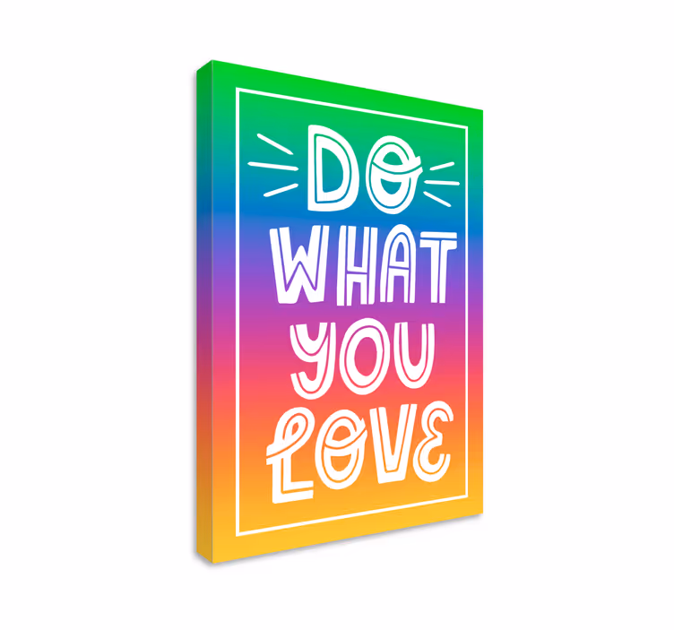 Cuadro frase motivadora Color del arco iris con texto - TenVinilo