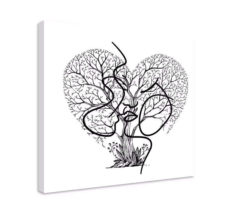 Cuadro en arte árbol de beso abstracto multi - TenVinilo