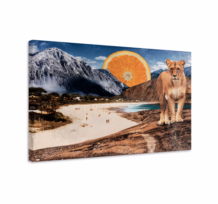 Cuadro animales Paisaje surrealista - TenVinilo