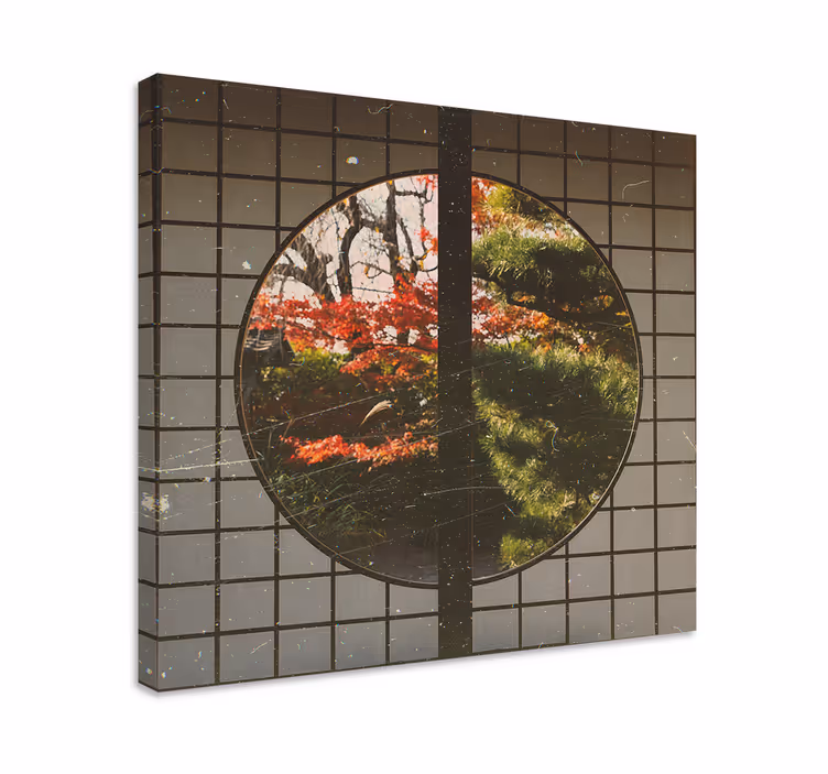 Cuadro paisajes jardín japonés de serenidad - TenVinilo