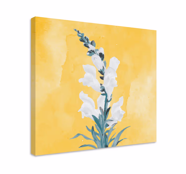 Cuadro de flores flores blancas sutiles - TenVinilo