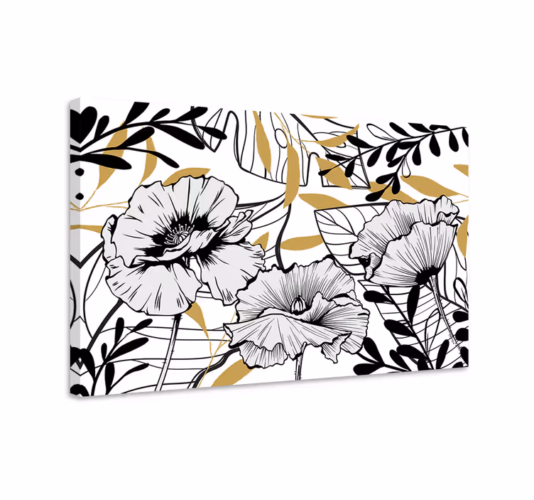 Cuadro de flores composición de flores elegantes - TenVinilo