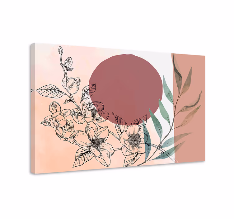 Cuadro en arte Tonos rosados estilo glamour - TenVinilo