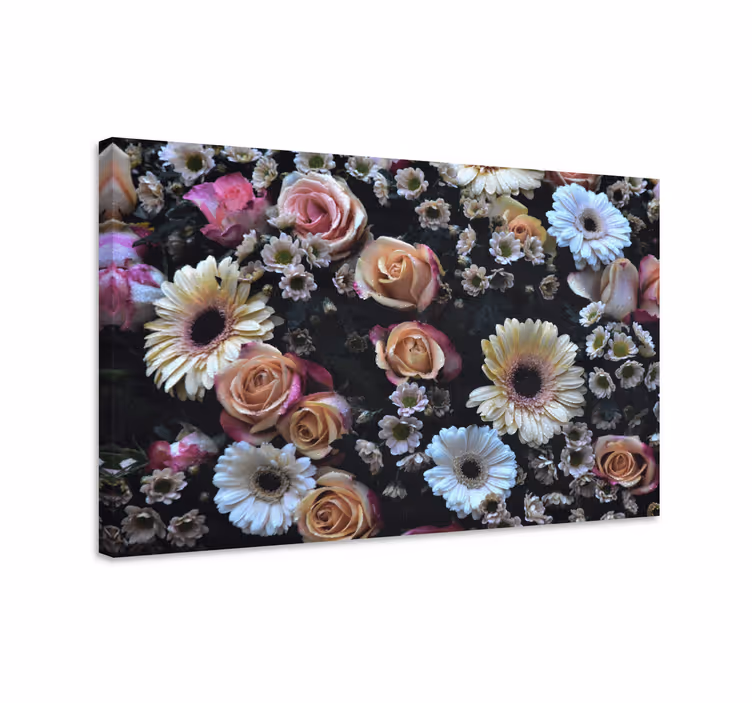 Cuadro de flores arreglo floral hermoso - TenVinilo