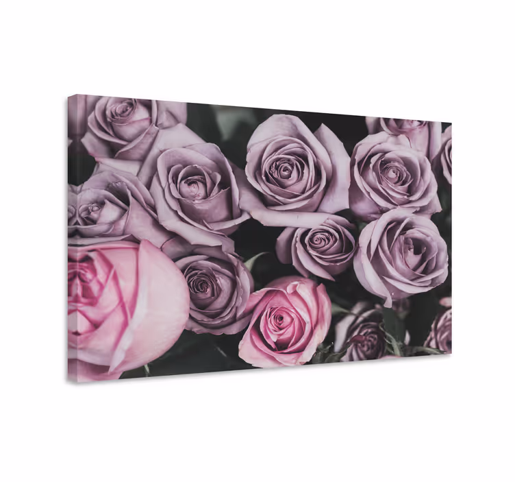 Cuadro de flores ramo de rosas en exhibición - TenVinilo