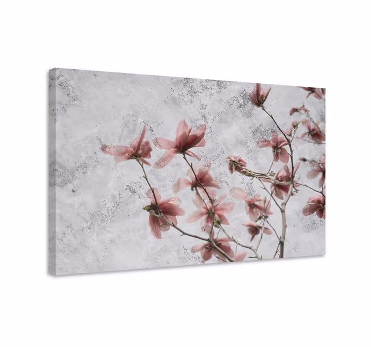 Cuadro de flores flores rosadas suaves - TenVinilo