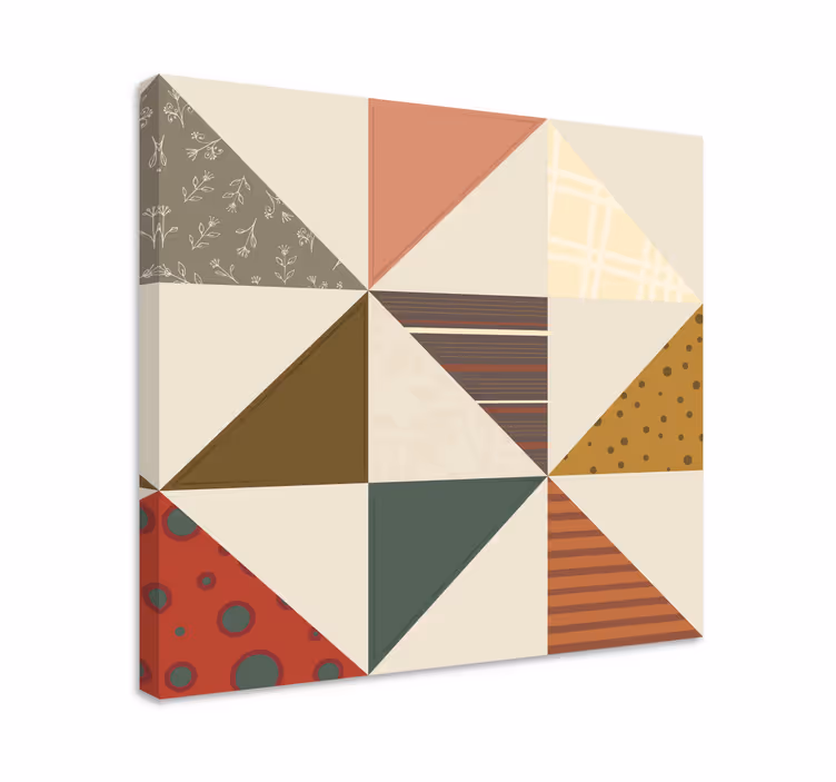 Cuadro geométrico Patrón de triángulo de mosaico - TenVinilo