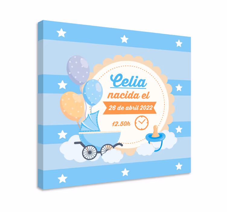 Cuadro para bebés celebración del anuncio de bebé - TenVinilo