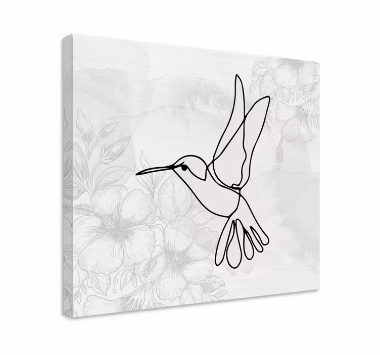 Cuadro habitación matrimonio Pájaro volador minimalista - TenVinilo