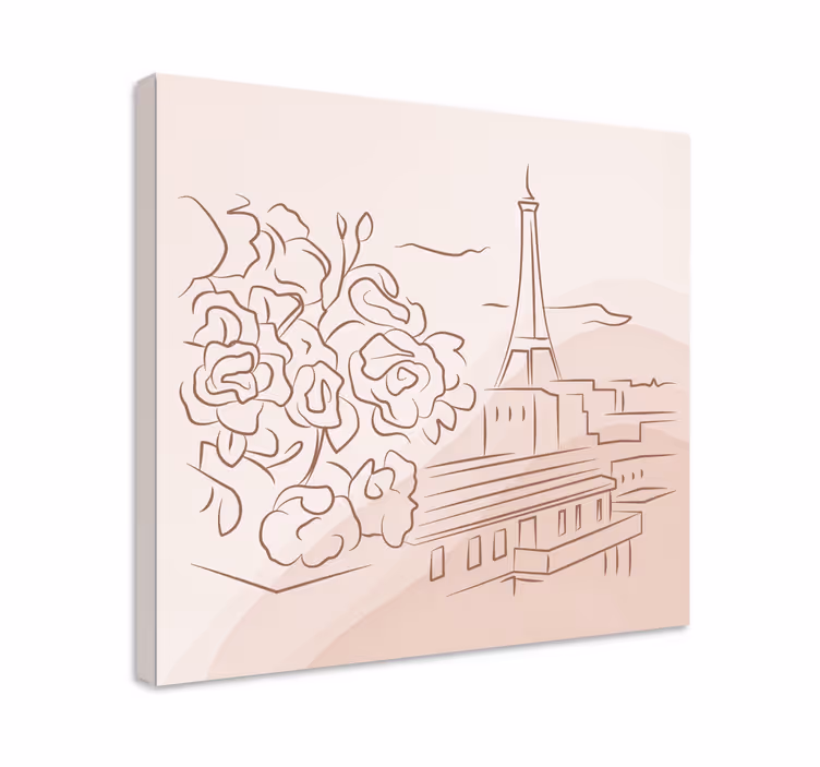 Cuadro en arte Torre eiffel minimalista - TenVinilo