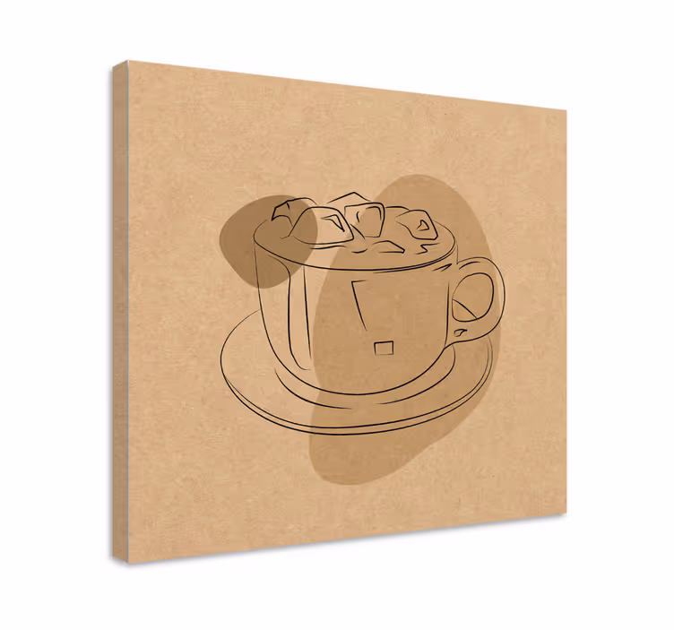 Cuadro para cocina Taza de cafe minimalista - TenVinilo